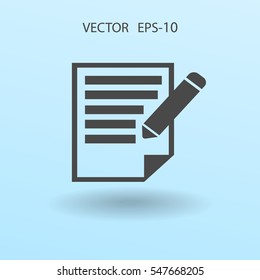 Flat  icon of notes. vector illustration
