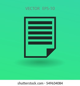 Flat icon of notes. vector illustration