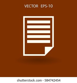 Flat icon of notes. vector illustration