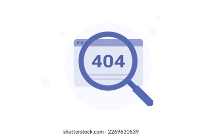 flat icon Nothing here, 404 page not found