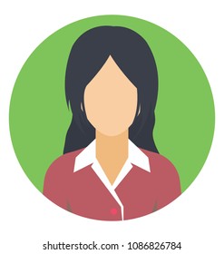 
Flat icon of a nurse 
