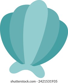 Flachsymbol der Muschel von Meerestieren