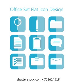 Flat Icon Office & Business Set