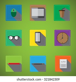 flat icon office design vector