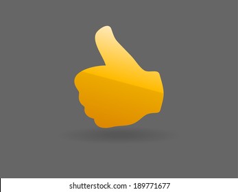 Flat icon of ok
