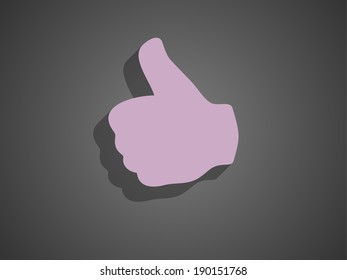 Flat icon of ok