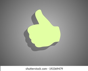 Flat icon of ok