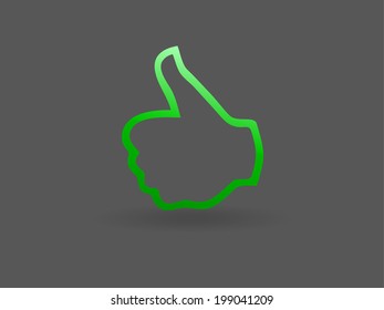 Flat icon of ok