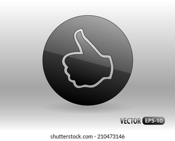 Flat icon of ok