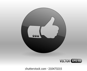 Flat icon of ok
