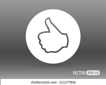 Flat icon of ok