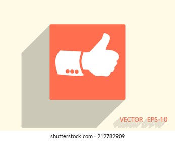 Flat icon of OK