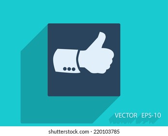 Flat icon of ok