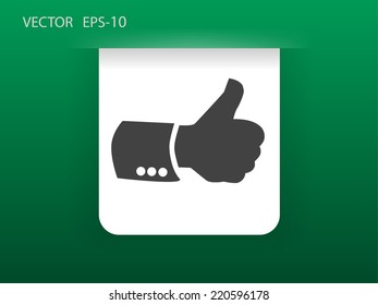 Flat icon of ok