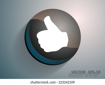 Flat icon of ok