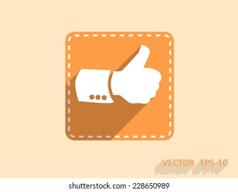 Flat icon of ok