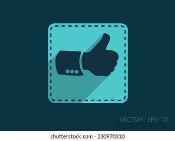 Flat icon of ok