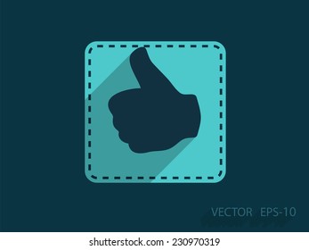 Flat icon of ok