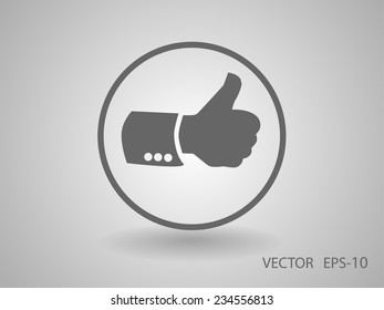 Flat icon of ok