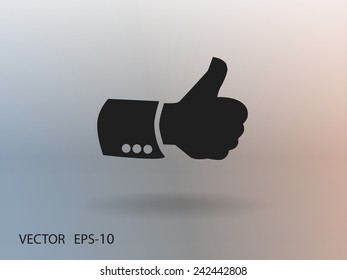 Flat icon of ok