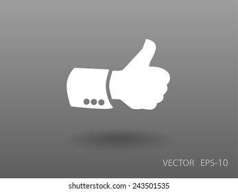 Flat icon of ok