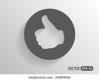 Flat icon of ok