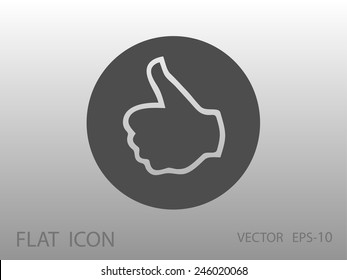 Flat icon of ok