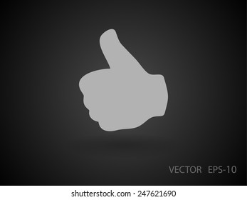 Flat icon of ok
