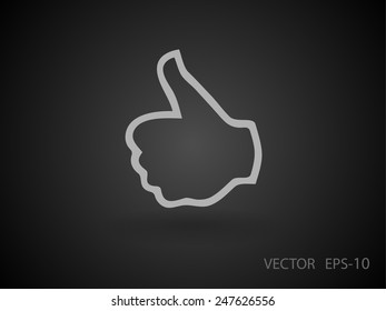 Flat icon of ok