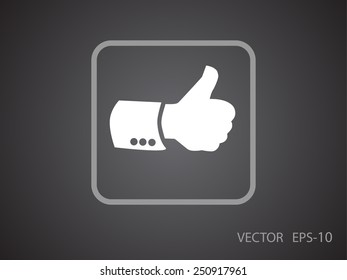 Flat icon of OK