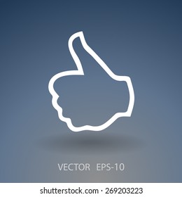 Flat icon of ok