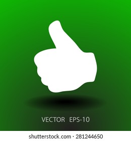 Flat icon of ok