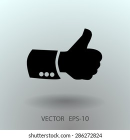 Flat icon of ok