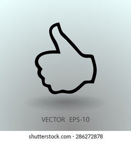 Flat icon of ok