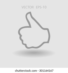 Flat icon of ok