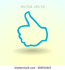 Flat icon of ok