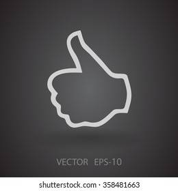 Flat icon of ok