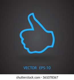 Flat icon of ok