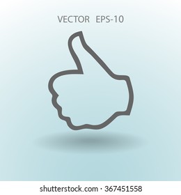 Flat icon of ok