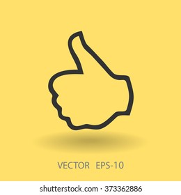 Flat icon of ok