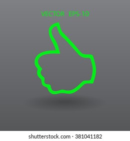 Flat icon of ok