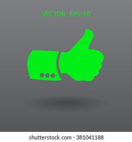 Flat icon of ok