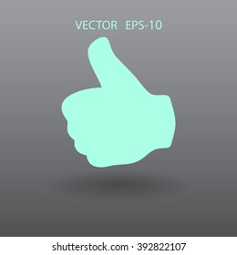 Flat icon of ok