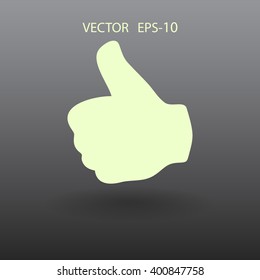 Flat icon of ok
