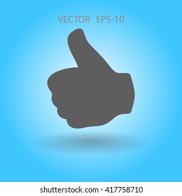 Flat icon of ok