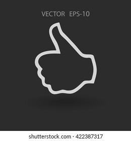 Flat icon of ok