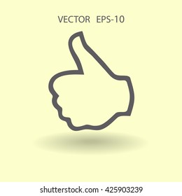 Flat icon of ok