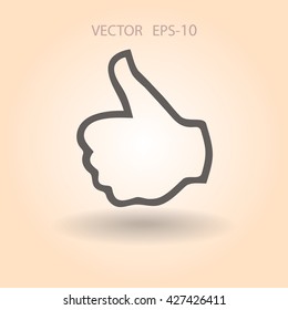 Flat icon of ok