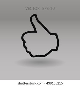 Flat icon of ok