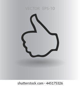 Flat icon of ok